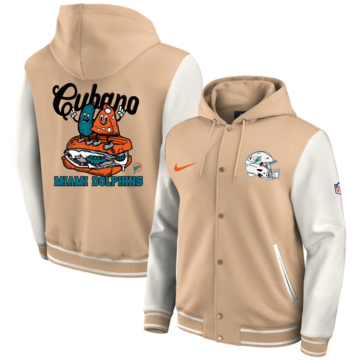 Men 2025 NFL Miami Dolphins jacket syle 2->nfl jacket->Sports Accessory